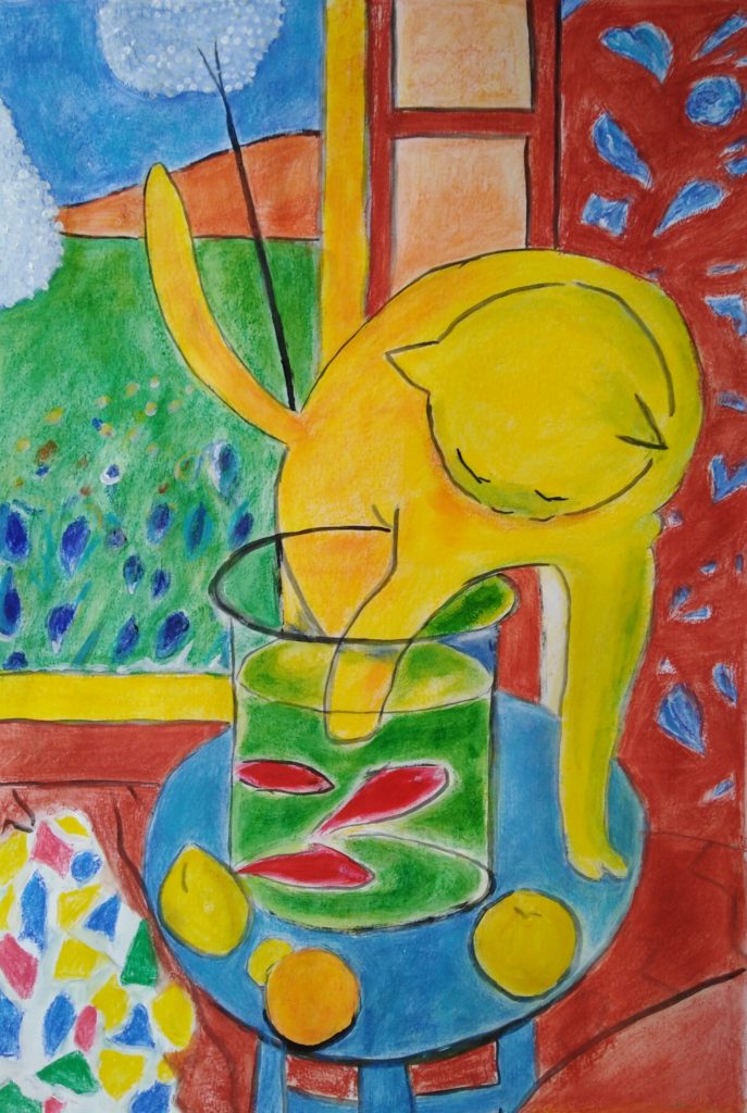 Sinis waarde Verbeteren le chat aux poissons rouges. – le blog de peintures d Edith